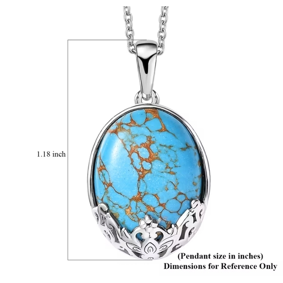 Karis Mojave Turquoise Pendent on Chsin NWT - Picture 7 of 7